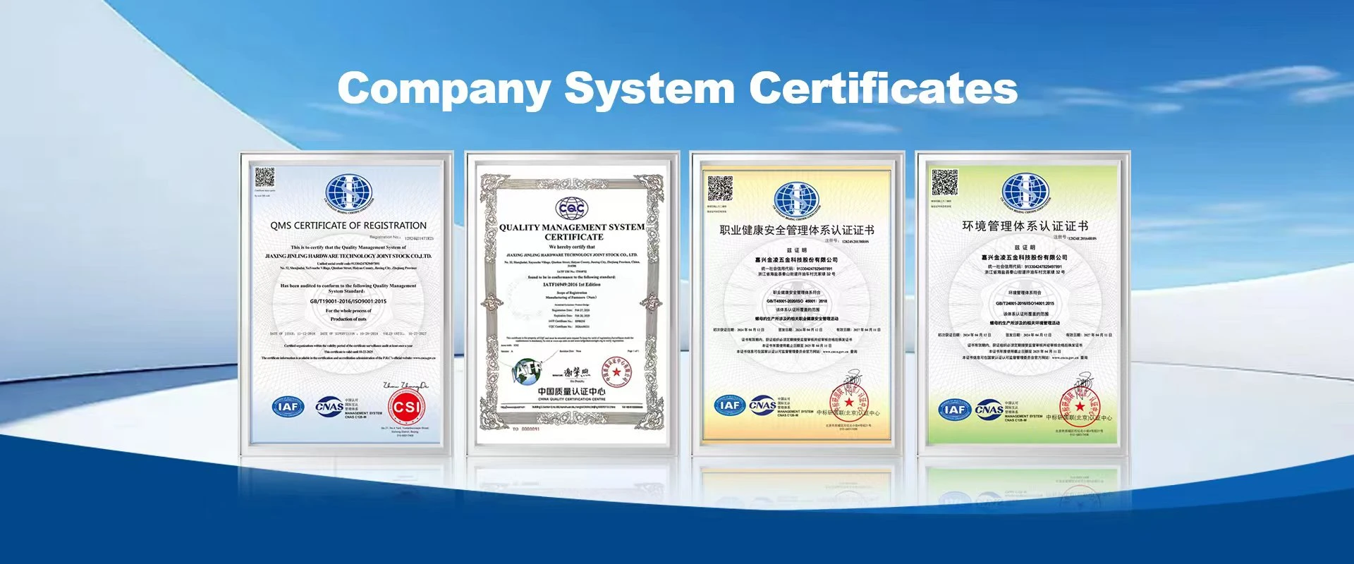 Company System Certificates
